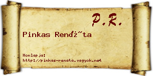 Pinkas Renáta névjegykártya